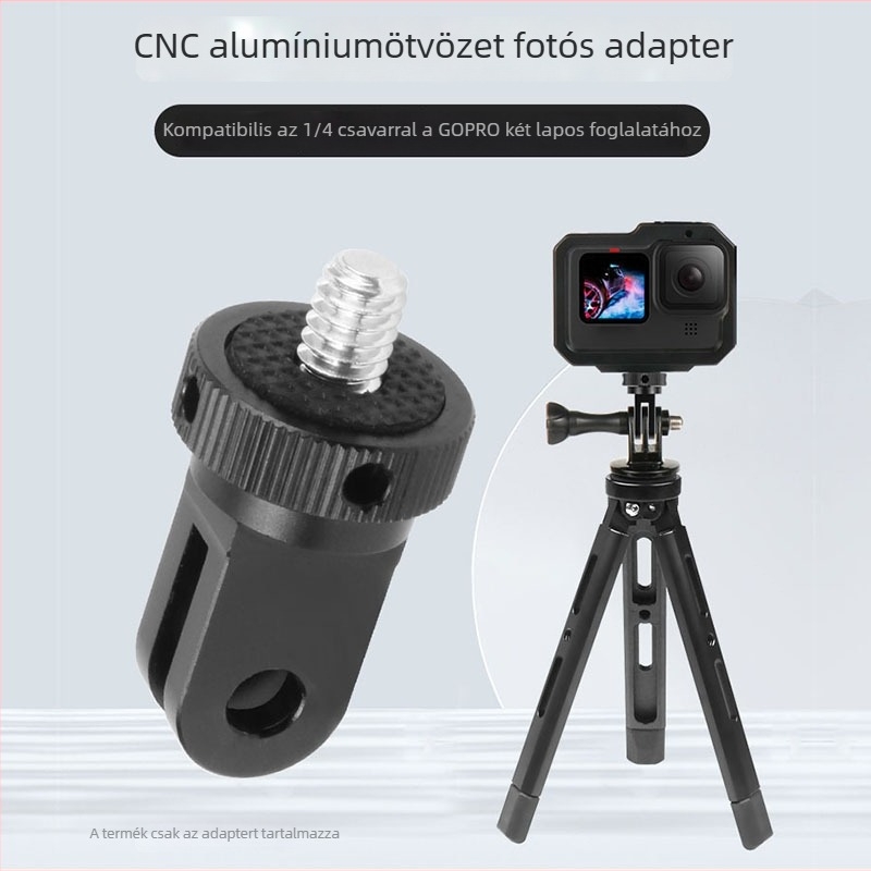GoPro 13 sorozatú 360 fokos akciókamera adaptertartó, mini fém 1/4 hüvelykes csatlakozó gimbalhoz