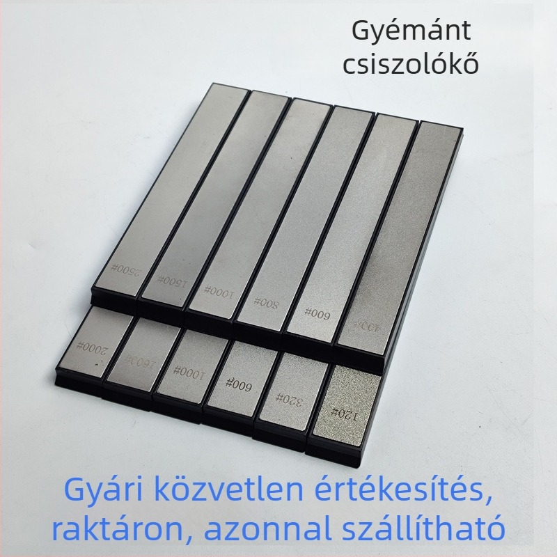 Gyémánt élező kő fix szögű vezetővel, konyhai késekhez
