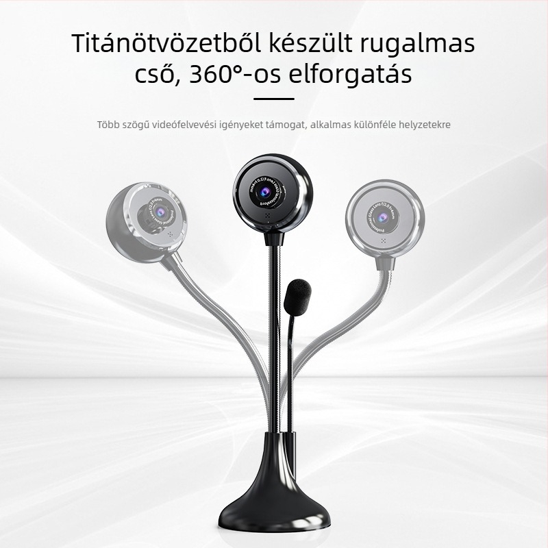 HD USB webkamera beépített mikrofonnal asztali számítógéphez és laptophoz online órákhoz