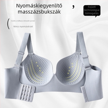 Sima varrás nélküli melltartó nőknek plusz méretben, kényelmes, vékony fazon, formázó, anti-süllyedés, masszázs melltartó