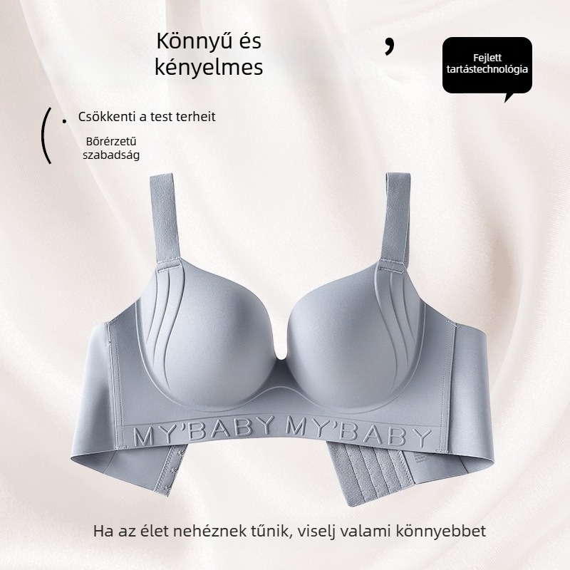 Sima varrás nélküli melltartó nőknek plusz méretben, kényelmes, vékony fazon, formázó, anti-süllyedés, masszázs melltartó