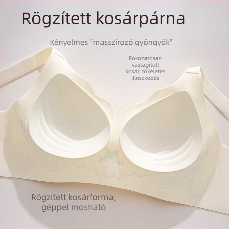 Vörös melltartó csepp alakú kosarakkal, push-up, oldalsó támasz, nagy kosár, plusz méret