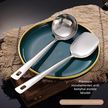 201 rozsdamentes acél konyhai eszköz készlet – kanál és spatula, tapadásmentes, hőálló, modern minimalist stílus