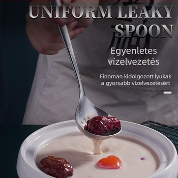 304 rozsdamentes acél mély leveskanál szűrővel