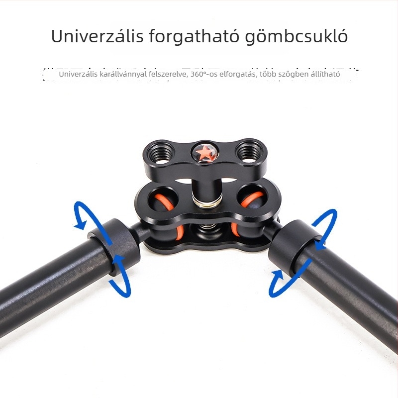 Teljesen fém mágikus kar univerzális monitorhoz, kettős szakaszos kinyúlás, 530 mm