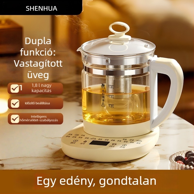 Egészségvédő főzőedény gyógynövényekhez, nagy kapacitású, többfunkciós elektromos teáskanna otthonra és irodába, teljesen automata
