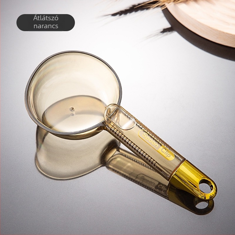 Könnyű luxus műanyag rizsskanál hosszú nyéllel és csipsszel – többfunkciós kanál rizshez, liszthez és gabonákhoz
