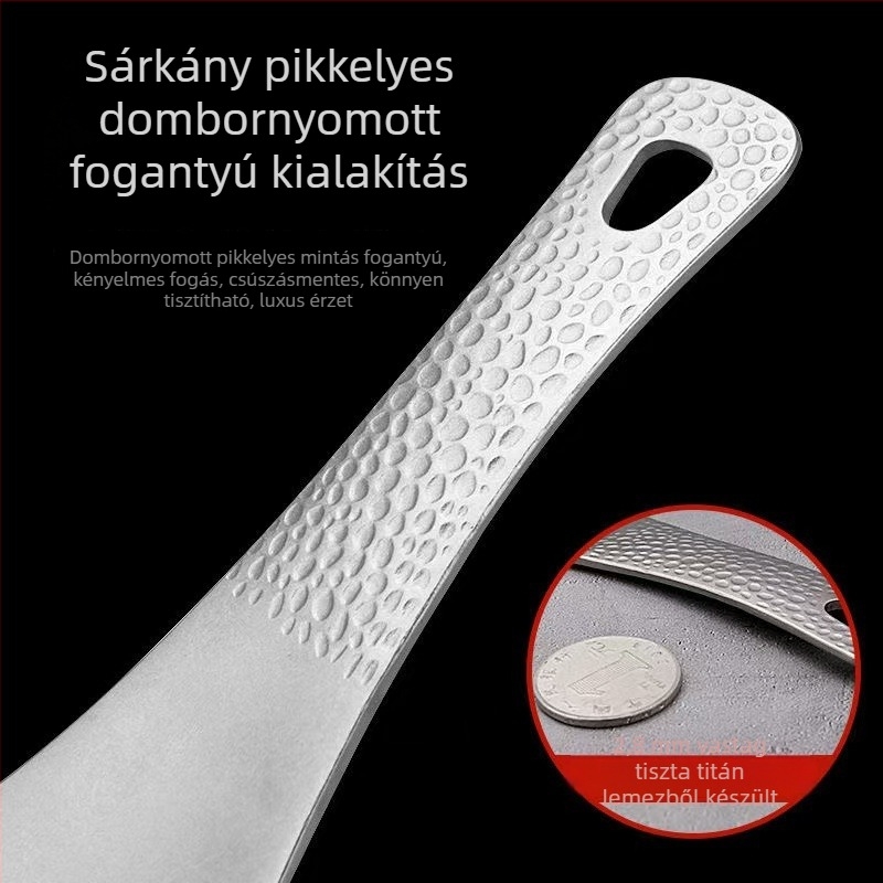 Tiszta titánból készült rizskanál otthoni konyhához, elegáns könnyed luxus stílus