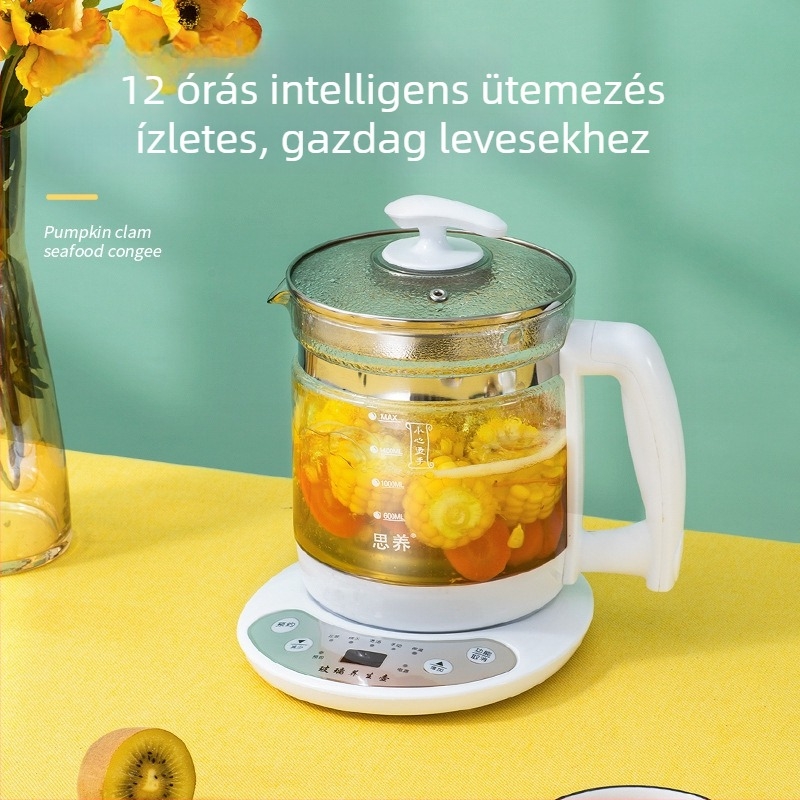Automata üveg teáskanna, nagy kapacitású virág- és gyógynövény teákhoz, otthoni használatra