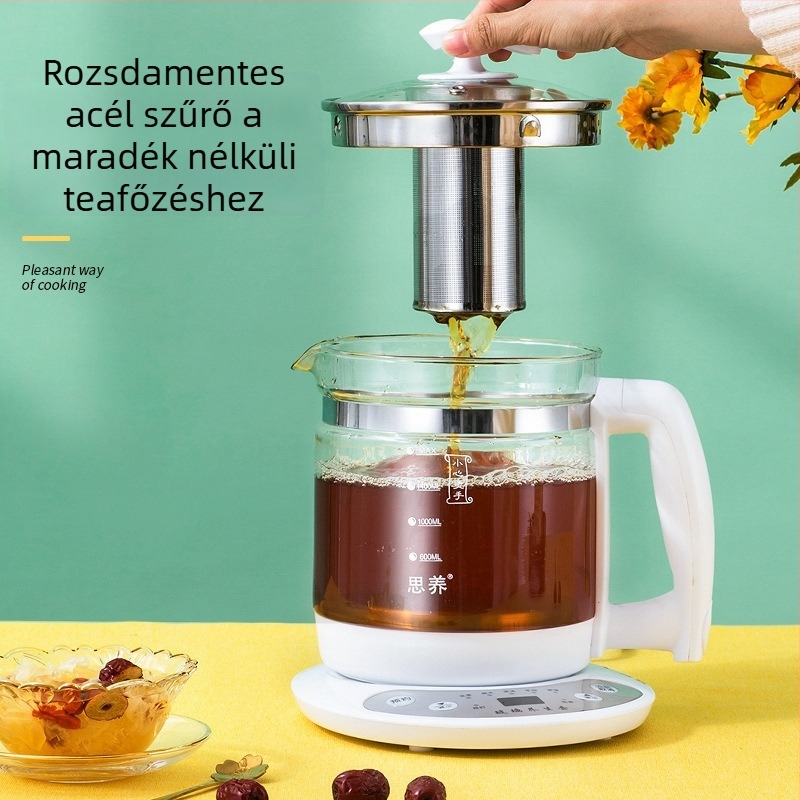 Automata üveg teáskanna, nagy kapacitású virág- és gyógynövény teákhoz, otthoni használatra