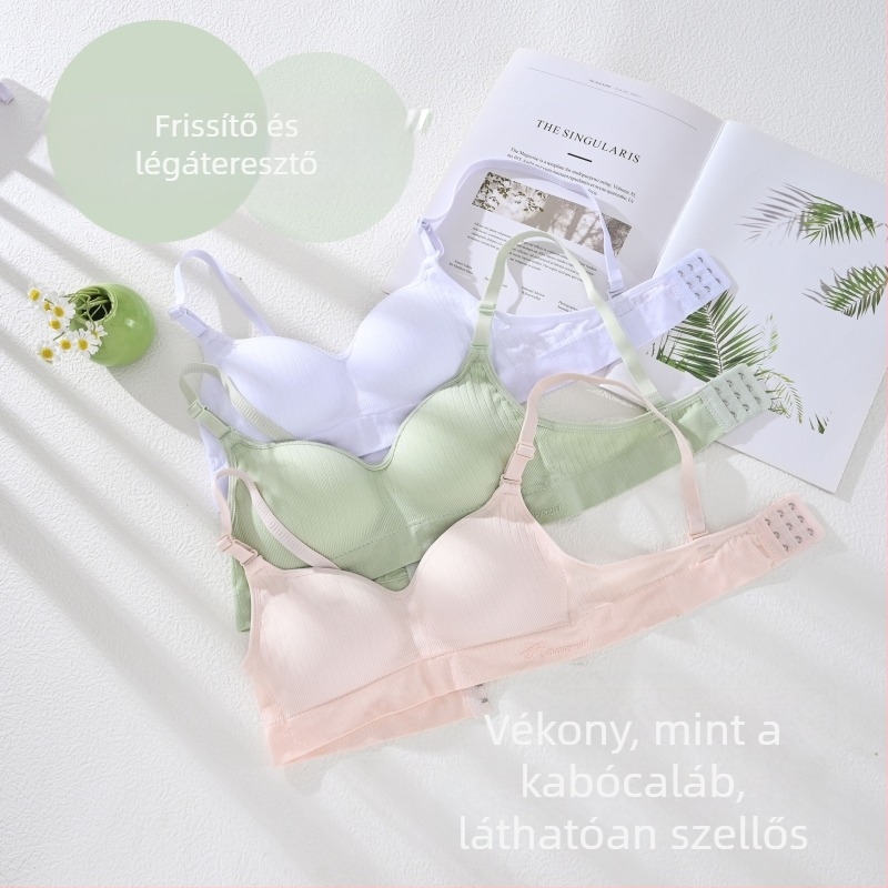 Drót nélküli melltartó tiniknek, könnyű és kényelmes, 3/4 kosár, puha habos kosár