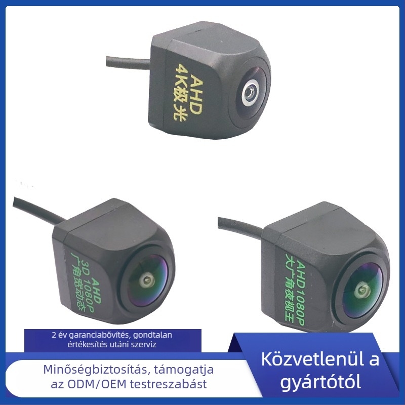 AHD 1080P éjjellátó hátsó kamera Androidos nagy kijelzővel, univerzális fisheye széles látószögű autónézet
