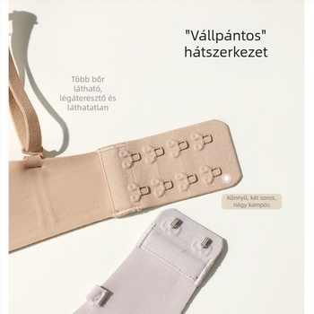 2606 Csipkés vállpánt nélküli seamless melltartó nőknek, vékony fazon, összegyűjtés és emelés kismellre, kényelmes hátsó rész