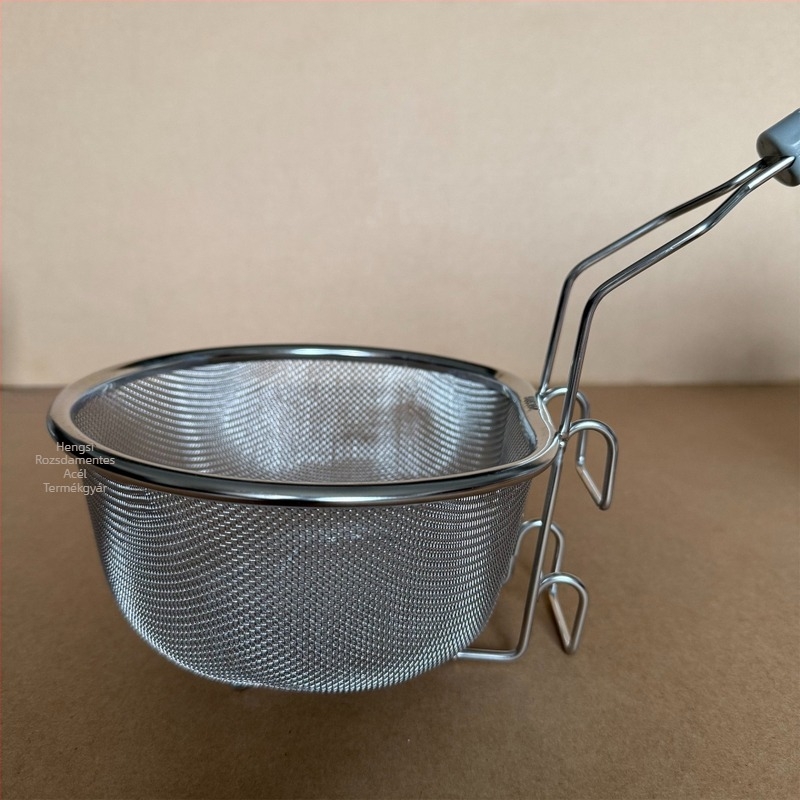 304 rozsdamentes acél skimmer és fritőzkosár, tészta szűrő és zöldségek blansírozásához