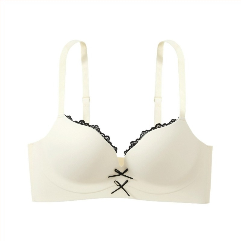 Csipkés Push-Up melltartó, teljes kosár, 3/4 kosár, oldalsó tartás, drótmentes, légáteresztő nylon-spandex