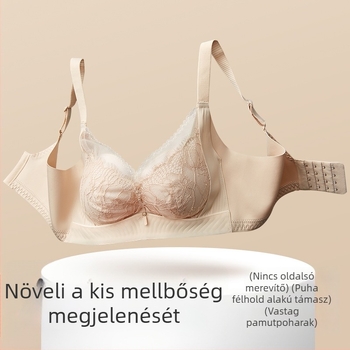 Új csipkés melltartó kis mellekhez, 3/4 kosár, közepesen vastag formázó kosár, merevítő nélküli, állítható pántok, háta zár