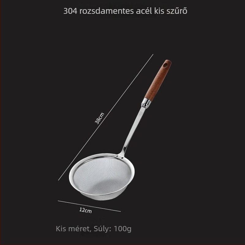 304 rozsdamentes acél, konyhai finom hálós szita, szójatej szűrésére, gombócok és wontonok, nagy méret