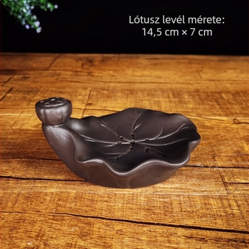 Lila homokból készült teás készlet kiegészítők: teáskanna tartó, teáskanna alátét, fedél tartó