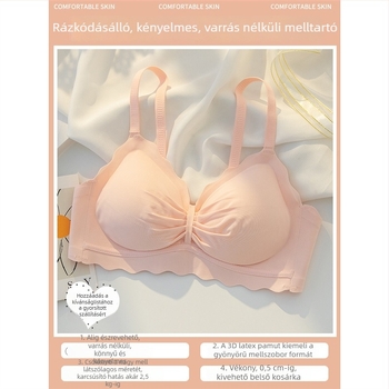 Drót nélküli, sima melltartó kis mellemhez, emelést és oldalsó tartást nyújtó, nyári ultra vékony modell