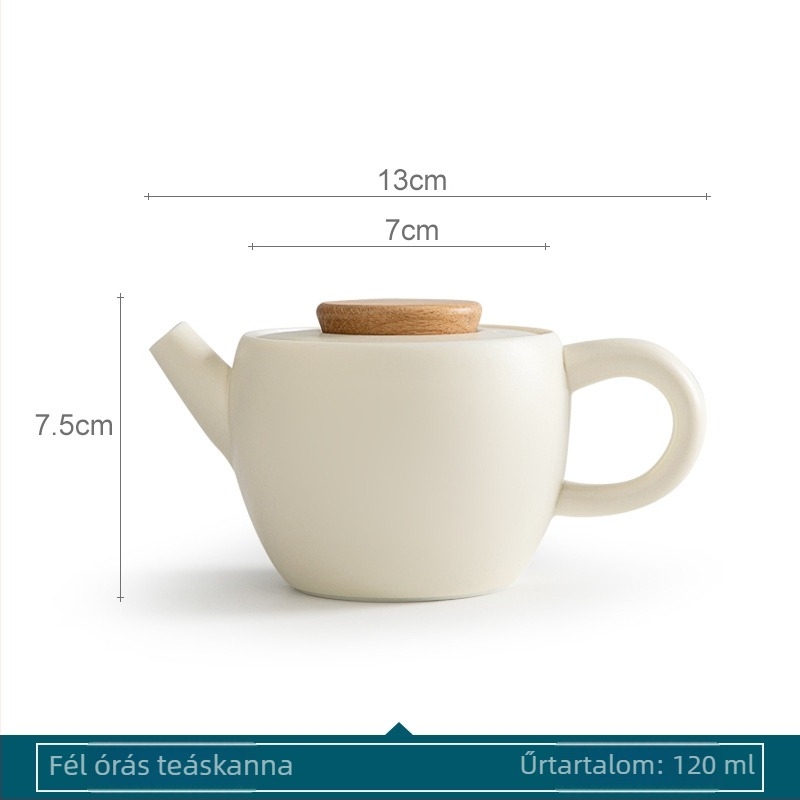 Félig gravírozott kerámia teáskanna szűrővel, nagy kapacitású, égés elleni védelem, minimalist design otthoni használatra, Kung Fu tea készlet kiegészítő