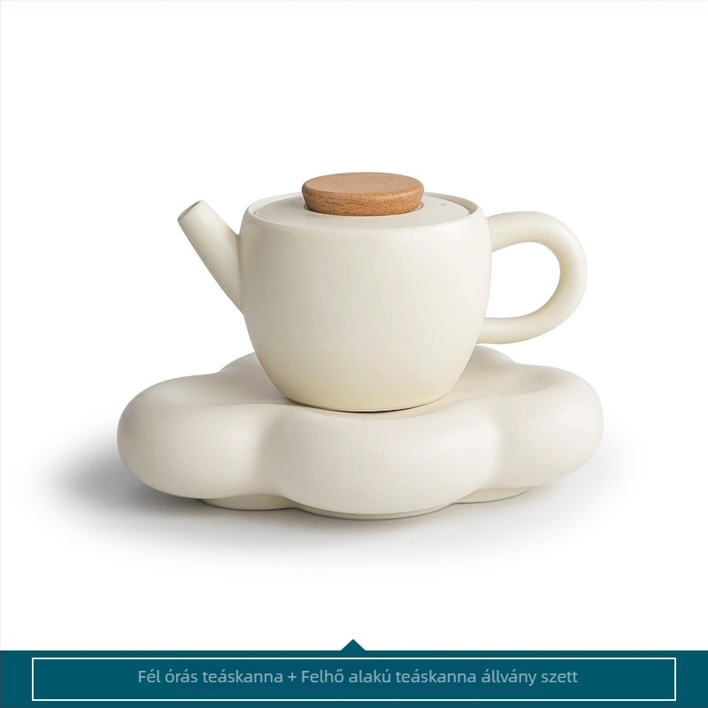 Félig gravírozott kerámia teáskanna szűrővel, nagy kapacitású, égés elleni védelem, minimalist design otthoni használatra, Kung Fu tea készlet kiegészítő