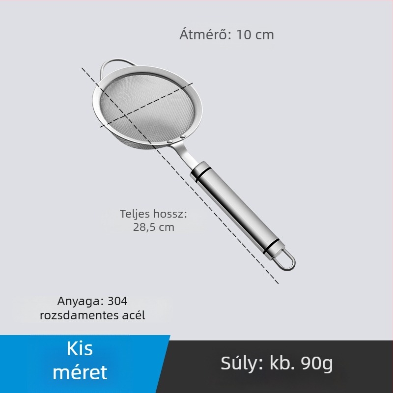 304 rozsdamentes acélból készült ultrafin hálószűrő szójatejhez és gyümölcslevekhez – konyhai szita akasztóval