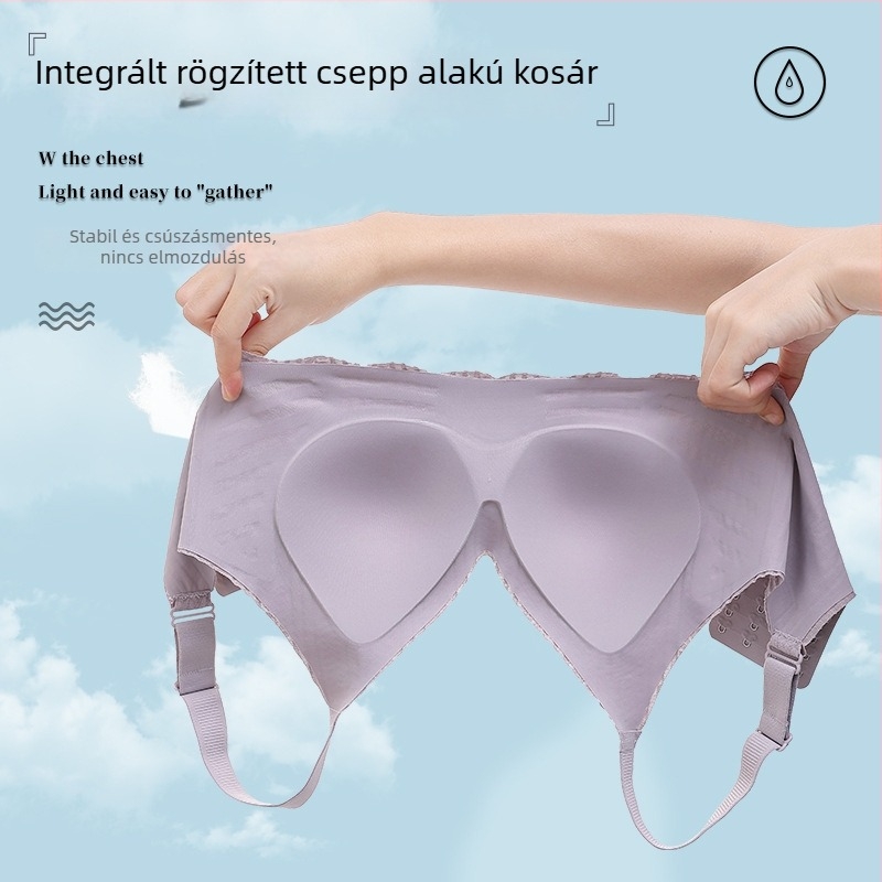 Plusz méretű seamless drót nélküli női melltartó, formázó hatás, kényelmes, anti-sag, vékony nyári modell