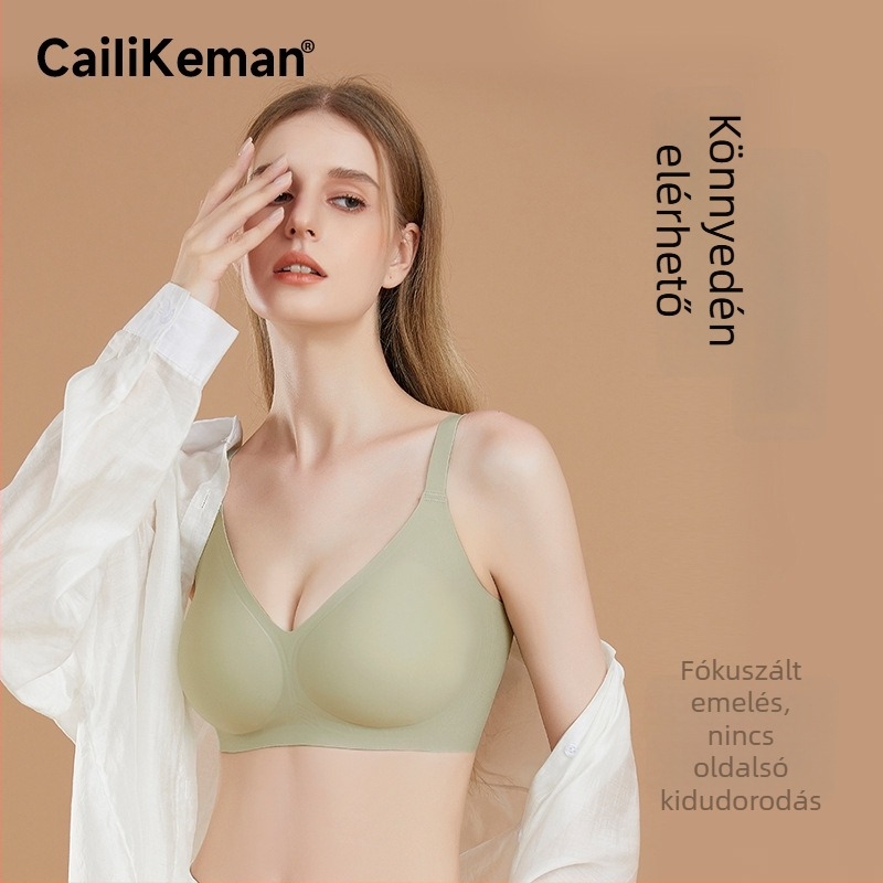 Caiiikeman drót nélküli női melltartó, kis méretű mellekhez, push-up, oldalsó formázás, lógás elleni, légáteresztő anyag