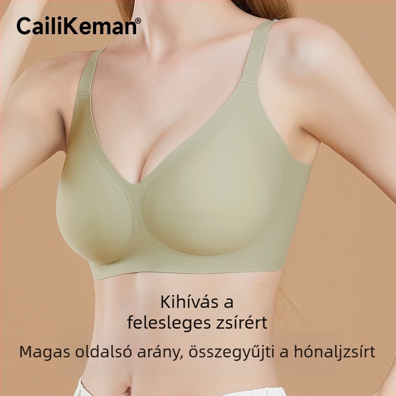 Caiiikeman drót nélküli női melltartó, kis méretű mellekhez, push-up, oldalsó formázás, lógás elleni, légáteresztő anyag