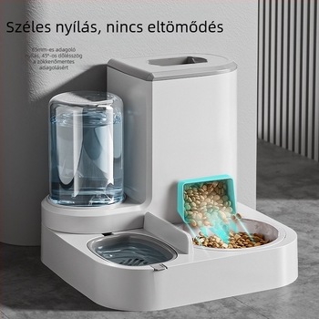 Automatikus etető és vízadagoló macskáknak és kutyáknak, kettős étel- és víztál, nyaki támasz háziállatok számára