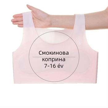 Lányoknak: Bevarrat nélküli ice silk anyagú top, lélegző sportos alsónemű 7–16 éveseknek
