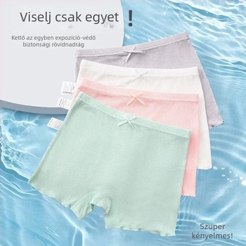 7A antibakteriális lányoknak szánt biztonsági rövidnadrág és alsónemű, 2 az 1-ben boxer brief, átlátszatlanság elleni, kényelmes és puha, 3–8 éveseknek