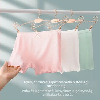 7A antibakteriális lányoknak szánt biztonsági rövidnadrág és alsónemű, 2 az 1-ben boxer brief, átlátszatlanság elleni, kényelmes és puha, 3–8 éveseknek