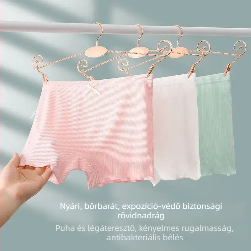 7A antibakteriális lányoknak szánt biztonsági rövidnadrág és alsónemű, 2 az 1-ben boxer brief, átlátszatlanság elleni, kényelmes és puha, 3–8 éveseknek