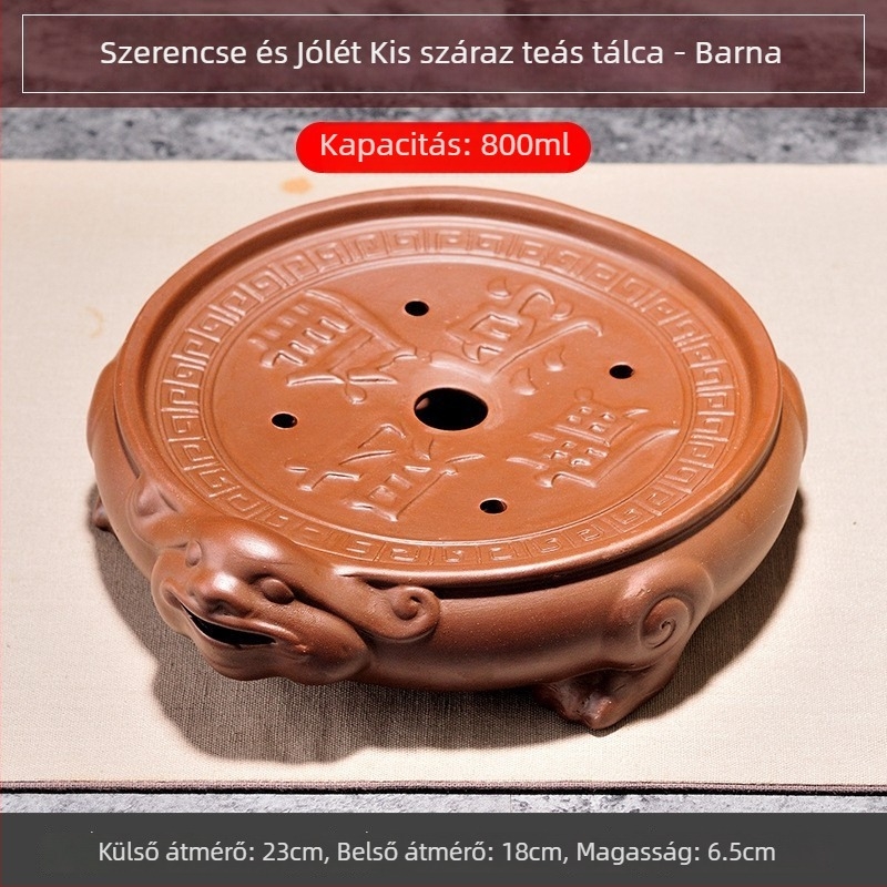 Purple Sand teáskanna tartó és tea készlet: tartó teáskannához, teázás alátét, száraz‑szárító alap, teáscsésze és tálca — Kung Fu tea készlet