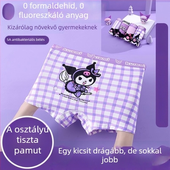 Kulomi gyerekek pamut boxernadrág lányoknak, antibakteriális, kényelmes viselet, nyomás nélkül