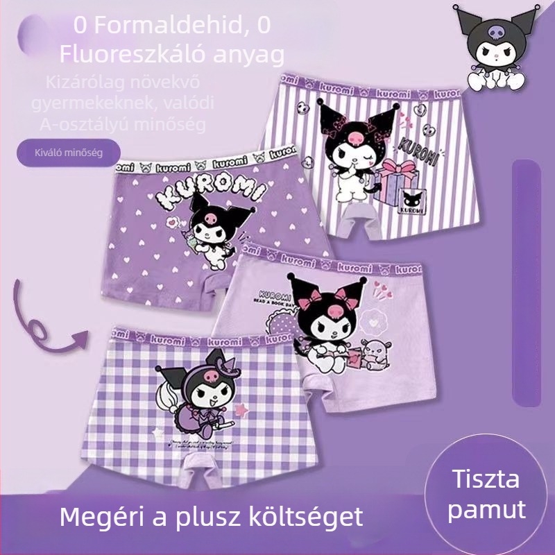 Kulomi gyerekek pamut boxernadrág lányoknak, antibakteriális, kényelmes viselet, nyomás nélkül