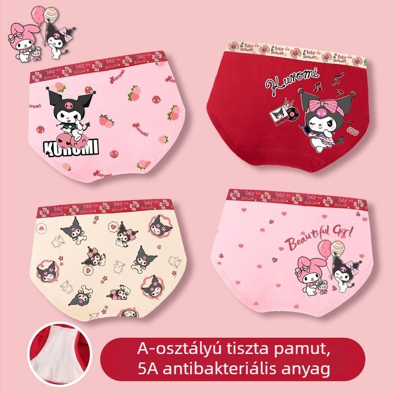 Kulomi gyerekek pamut boxernadrág lányoknak, antibakteriális, kényelmes viselet, nyomás nélkül