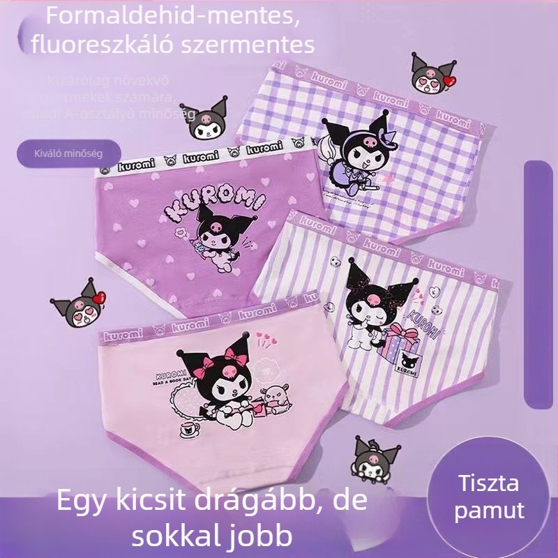 Kulomi gyerekek pamut boxernadrág lányoknak, antibakteriális, kényelmes viselet, nyomás nélkül