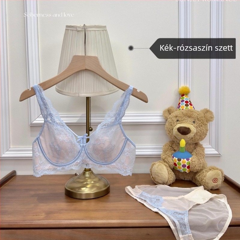 Prémium állítható melltartó nagy mellekhez, francia csipkével, push-up hatás, anti-sag, puha bélés