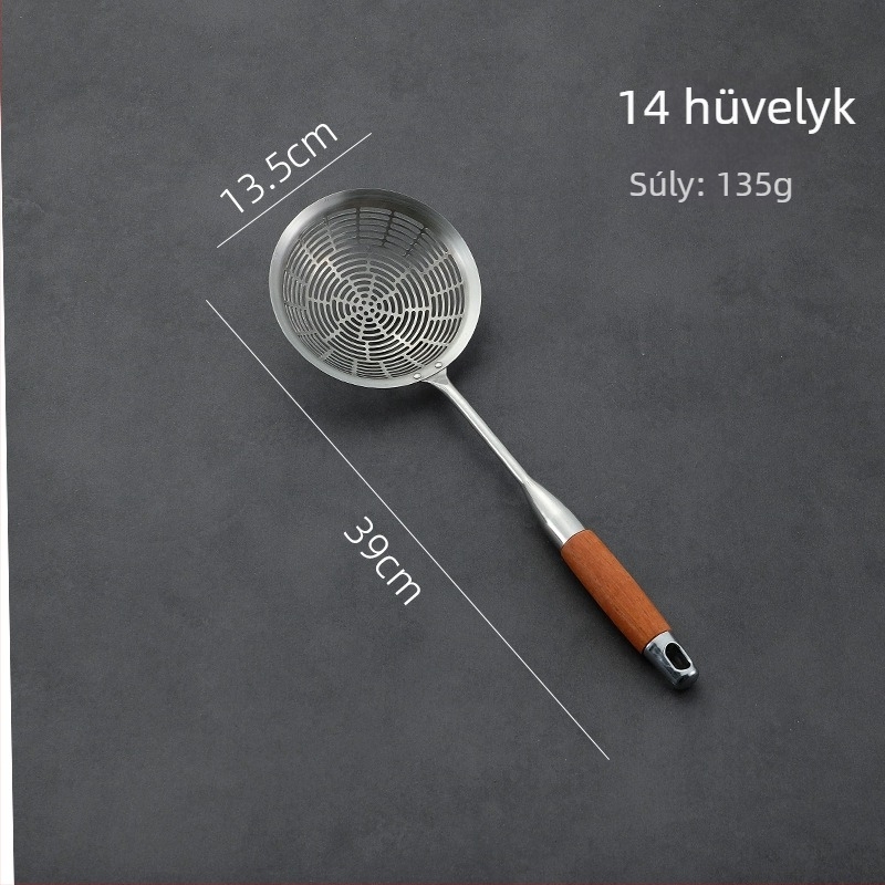 Otthoni konyhai szűrő kampóval a végén, 304-es rozsdamentes acél, szűrőháló
