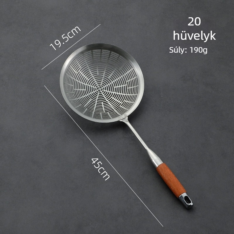 Otthoni konyhai szűrő kampóval a végén, 304-es rozsdamentes acél, szűrőháló
