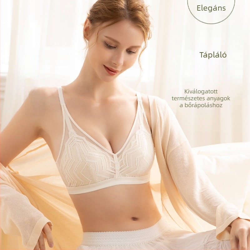 Mulberry selyem és latex melltartó, vékony fazon kis mellekhez, légáteresztő háló, lágy támasz, szép hátsó rész