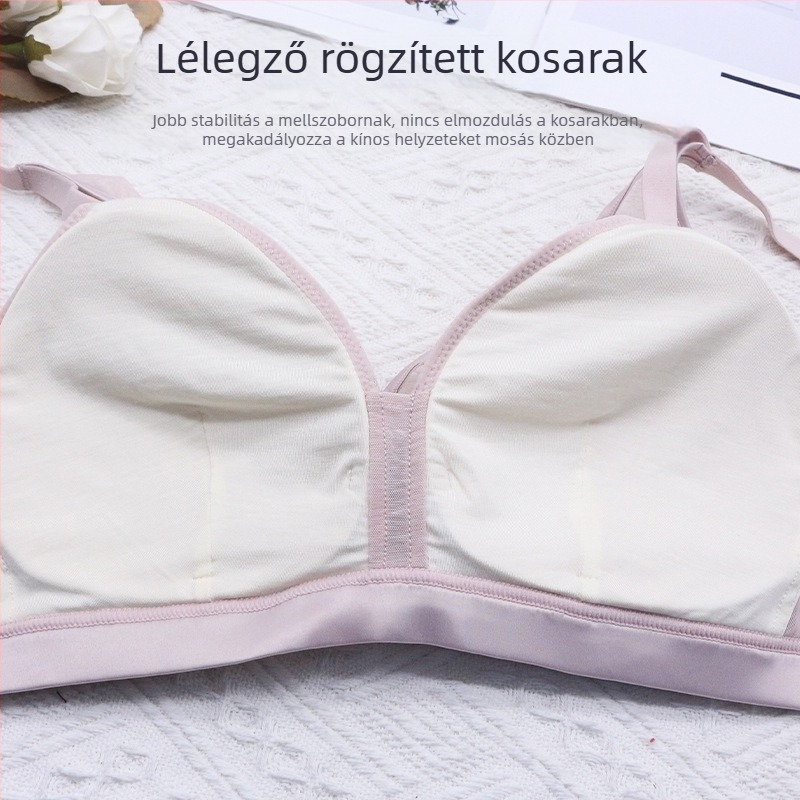 Mulberry selyem és latex melltartó, vékony fazon kis mellekhez, légáteresztő háló, lágy támasz, szép hátsó rész