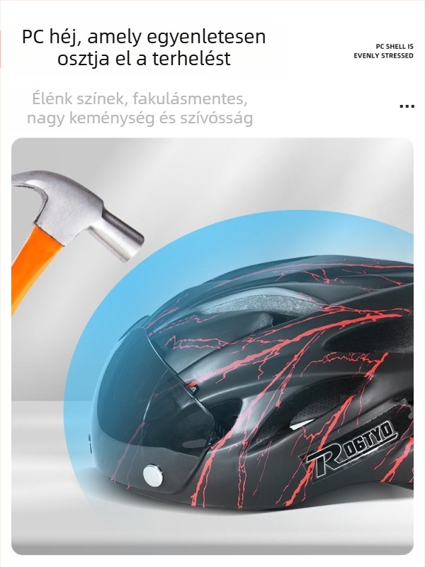 Integrált sisak szemüveggel és mágneses lencsével, uniszex, MTB és országúti kerékpározáshoz