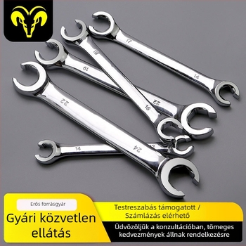 Kétoldalas nyitott végű csőkulcs fékcsövekhez, hexagonális fejű szerszám