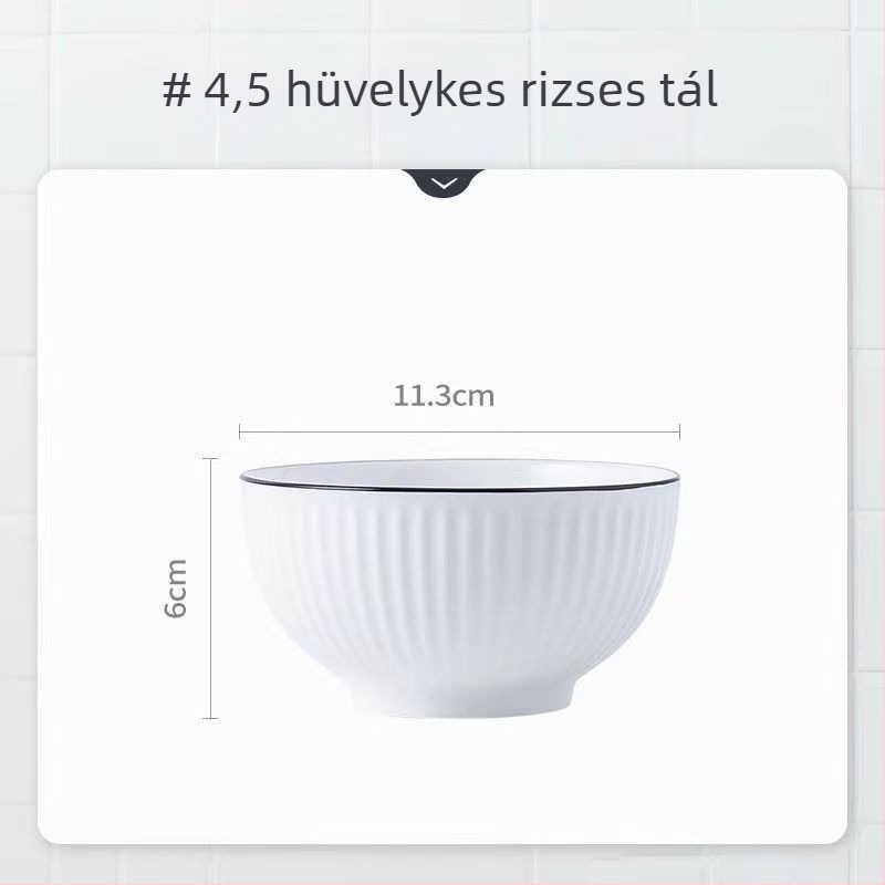 Vertikális csíkos porcelán étkészlet, modern minimalista stílus, tányérok és mély tálak, Yamada márka, háztartási használatra