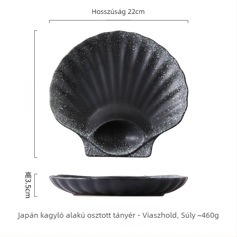 Porcelános tál gyozához beépített ecetes tálkával – integrált kerámia étkezőtál, osztott tál, kreatív étkészlet