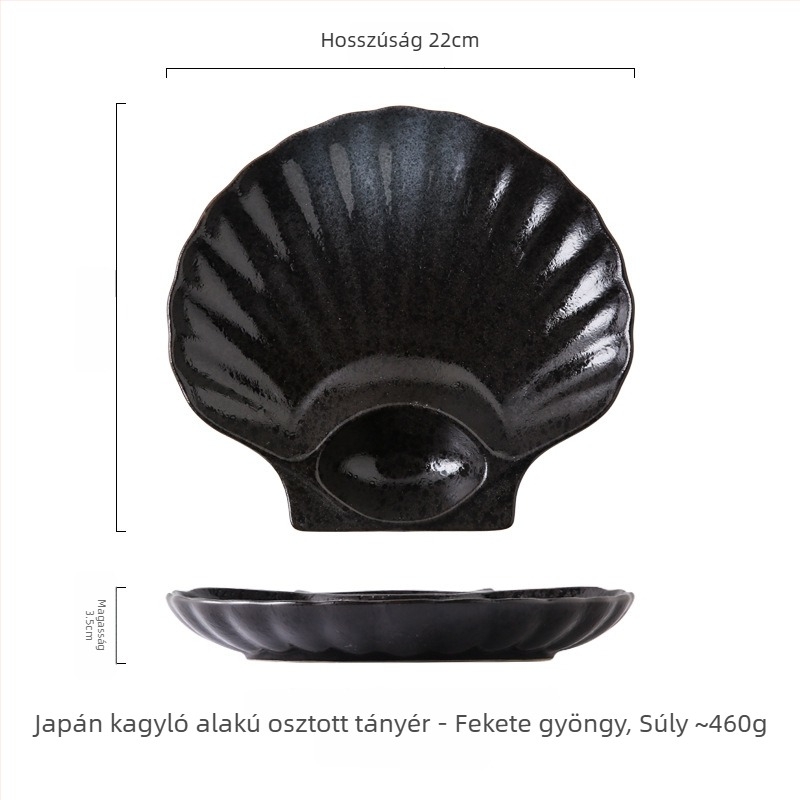 Porcelános tál gyozához beépített ecetes tálkával – integrált kerámia étkezőtál, osztott tál, kreatív étkészlet