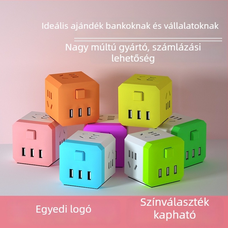 Függőleges, négyszögletes, vezeték nélküli USB konverziós panel otthonra és irodára intelligens USB aljzatokkal
